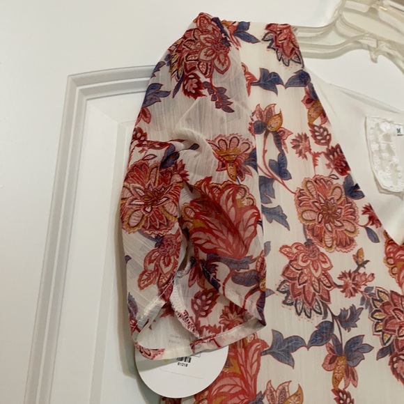 NWT Asymmetrical Hem Floral Drop-Waist Dress - Picture 3 of 4